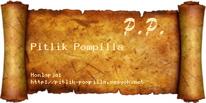 Pitlik Pompilla névjegykártya